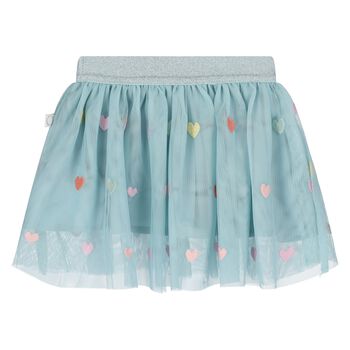 Younger Girls Green Heart Tulle Skirt