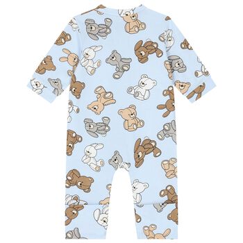 Baby Boys Blue Teddy Bear Romper