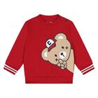 Younger Boys Red & Navy Blue Tracksuit, 2, hi-res