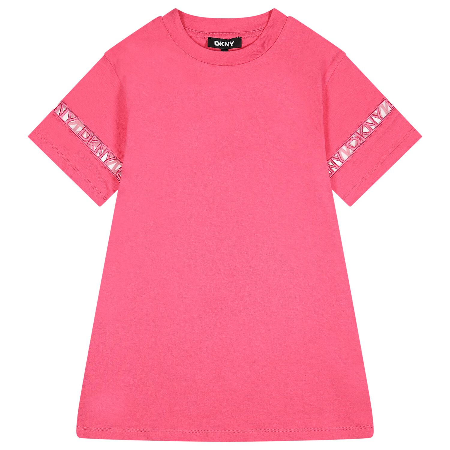 Girls Pink Logo Dress, 1, hi-res