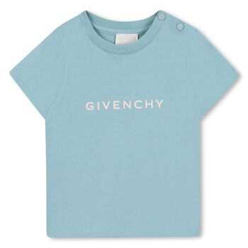 Younger Boys Blue Logo T-Shirt