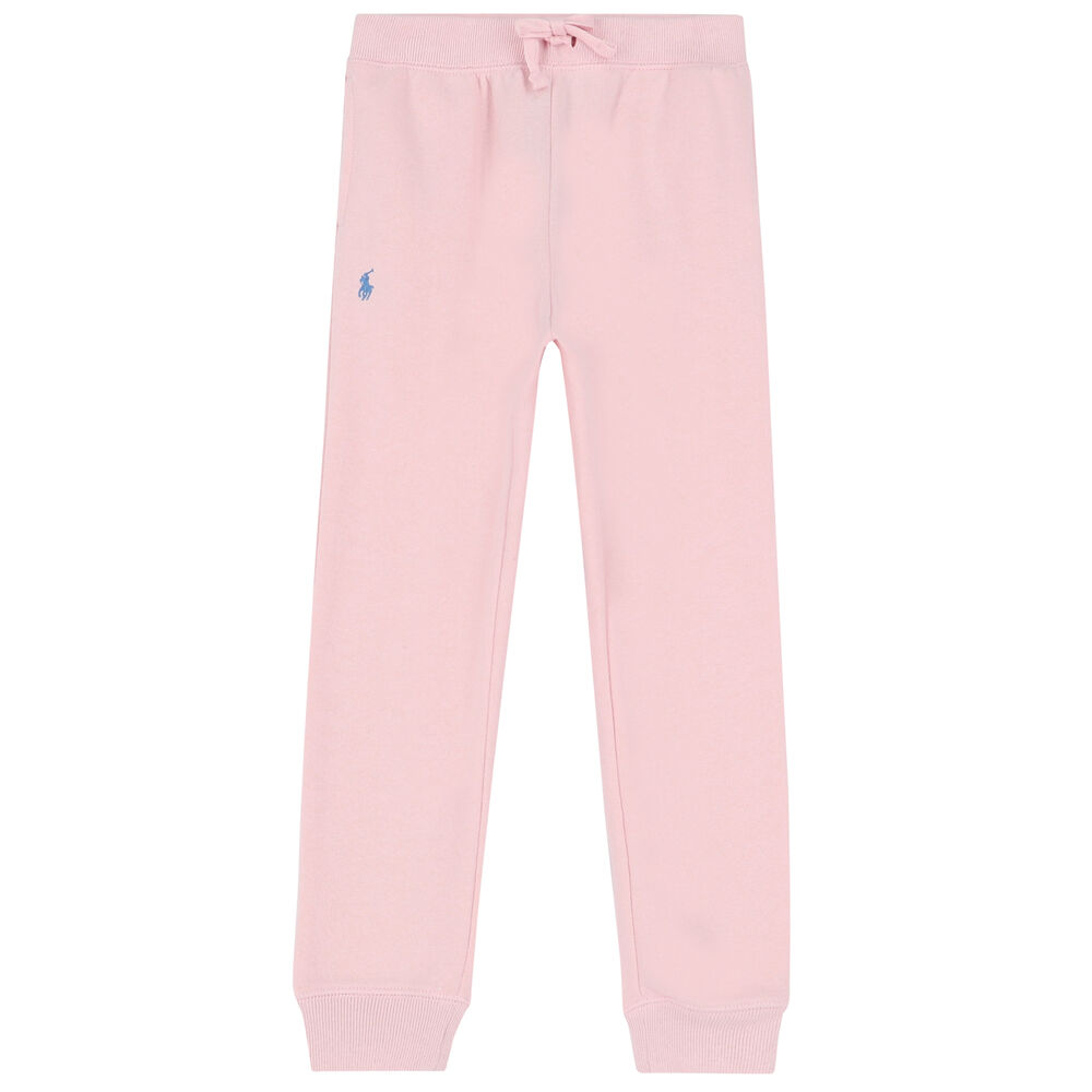 Ralph Lauren Girls Pink Logo Joggers | Junior Couture USA