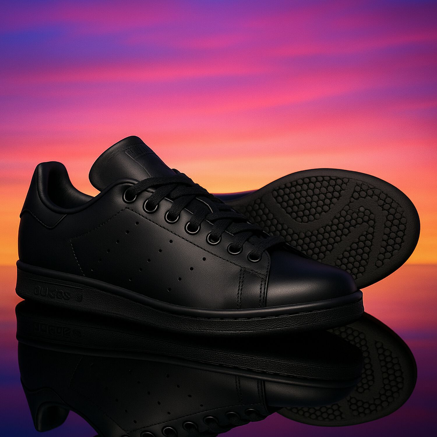 Black Stan Smith Trainers, 1, hi-res image number null