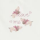 Baby Girls Ivory & Pink Puppy Leggings Set, 1, hi-res