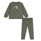 Green Logo Younger Tracksuit, 7, hi-res