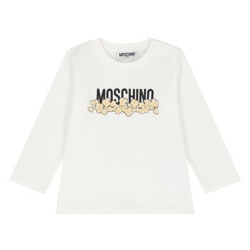 Younger White Logo & Popcorn Long Sleeve Top