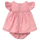 Baby Girls Pink Embroidered Floral Dress Set, 2, hi-res