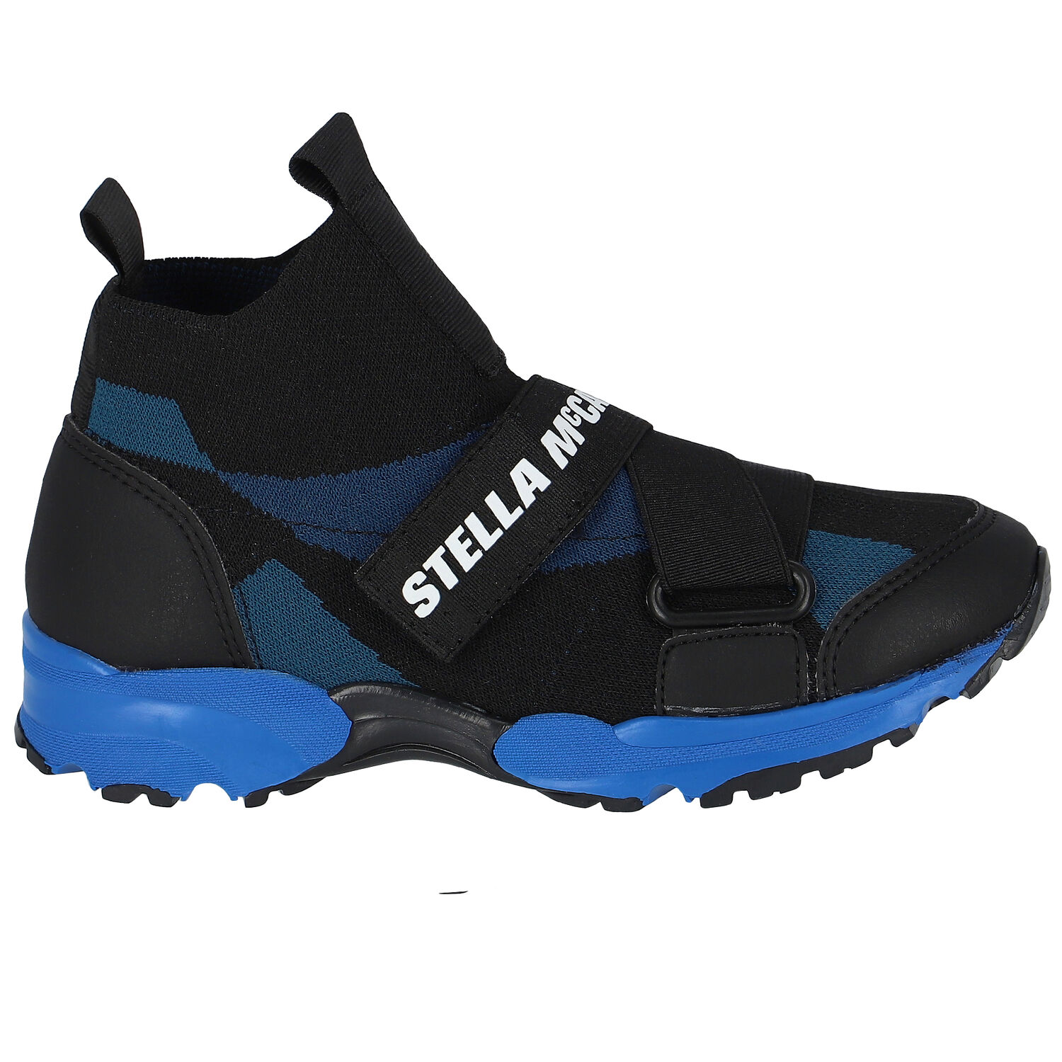Boys Black & Blue Logo Trainers, 1, hi-res image number null