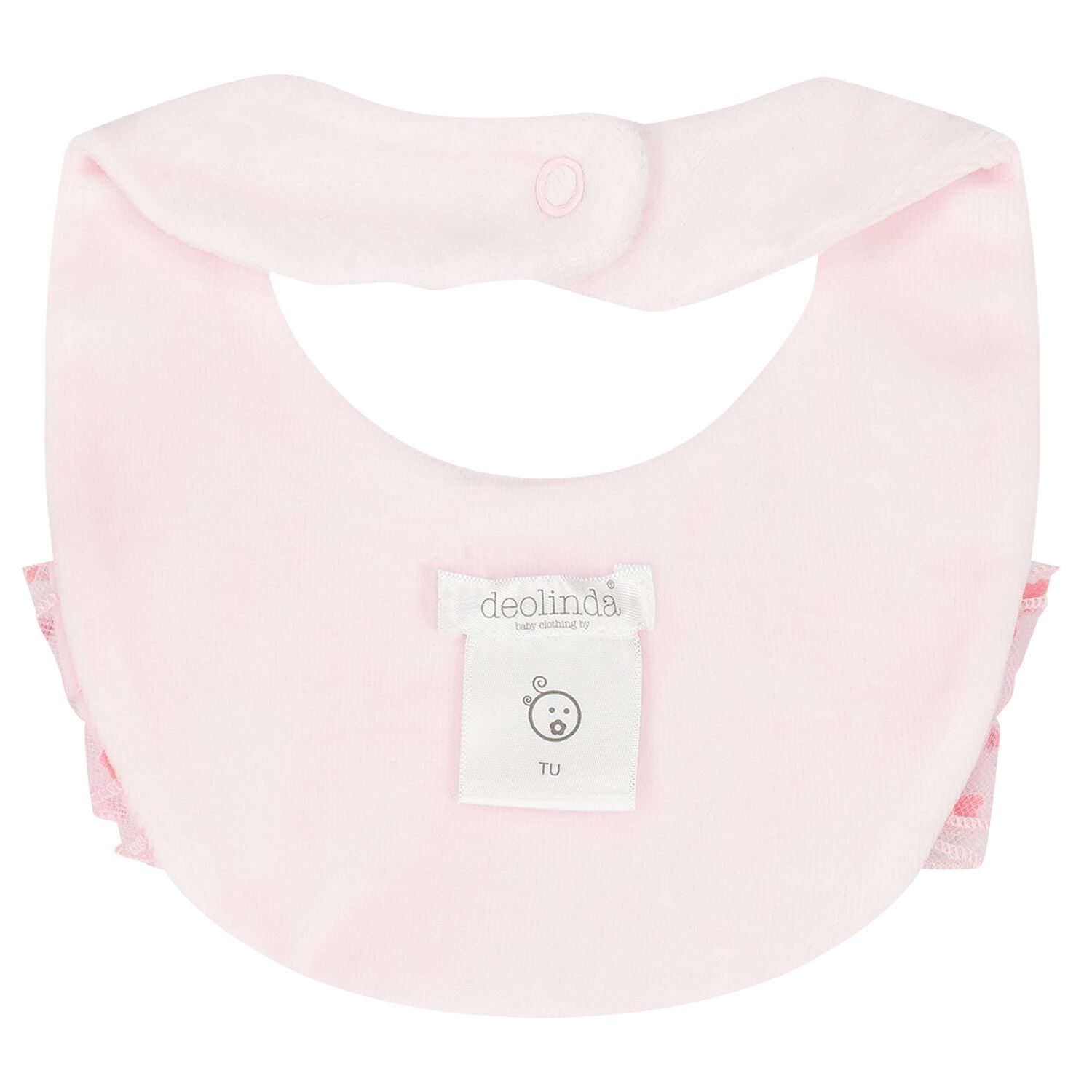Baby Girls Pink Tulle Bib, 1, hi-res image number null