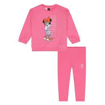 Younger Girls Pink Disney Logo Leggings Set