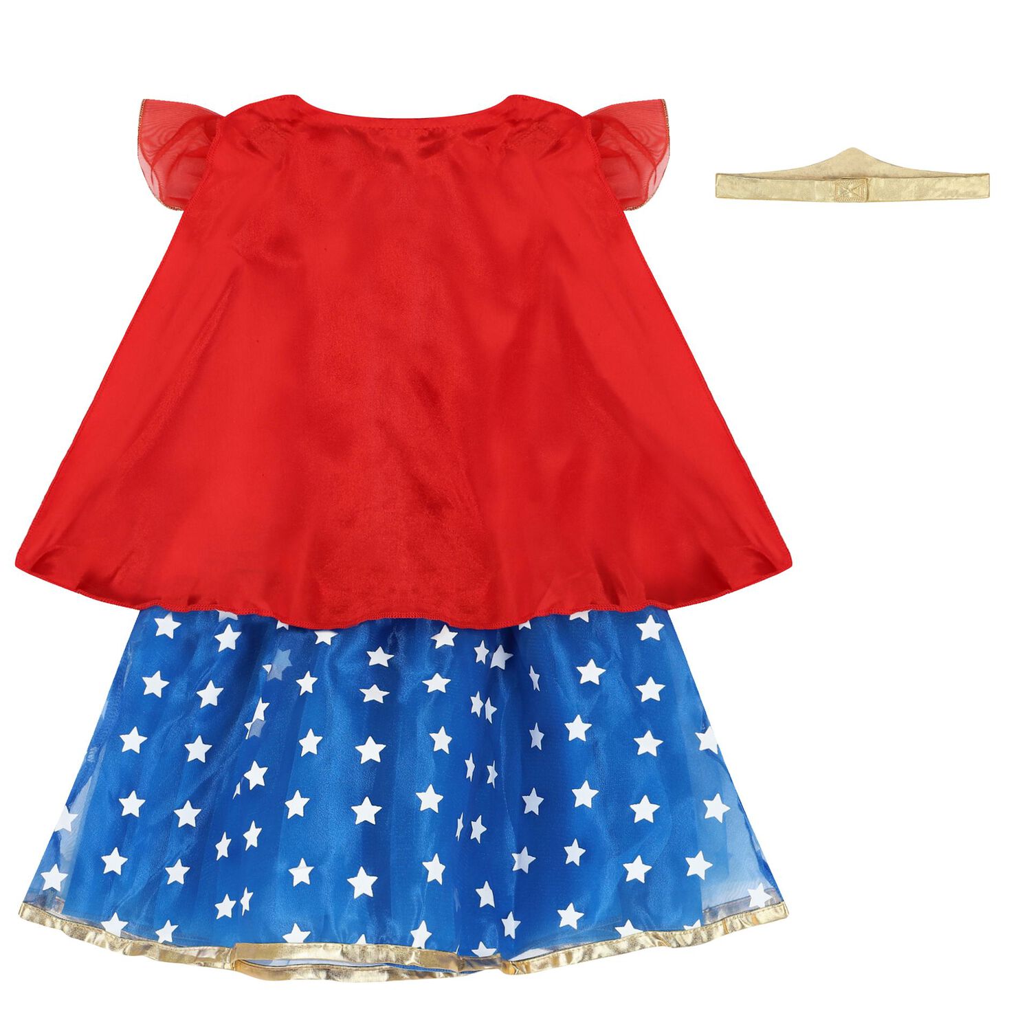 Girls Red & Blue Wonder Woman Costume, 1, hi-res image number null