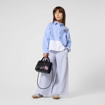 Girls Black Heart Logo Handbag ( 17CM )