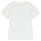 Boys White Logo T-Shirt, 1, hi-res