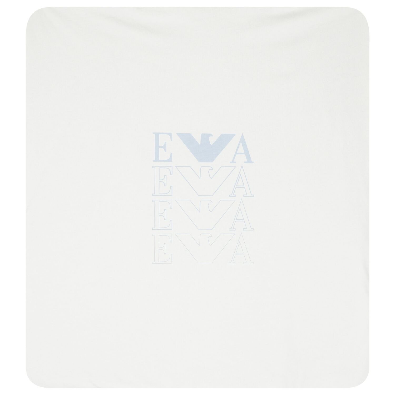 Baby Boys Ivory & Blue Logo Baby Blanket, 2, hi-res