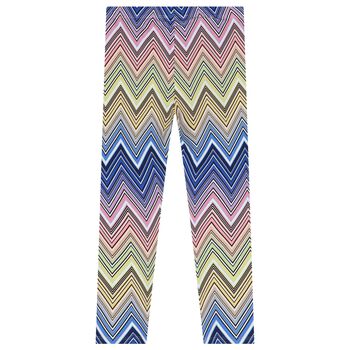 Girls Multi-Coloured Zigzag Leggings