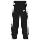 Girls Black Logo Joggers, 1, hi-res