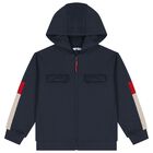 Boys Blue & White Tracksuit Set (3 Piece), 1, hi-res