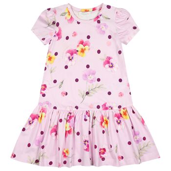 Girls Lilac Floral Dress