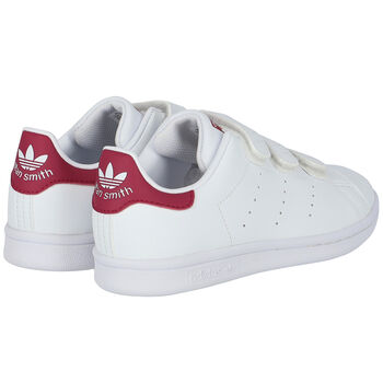 Girls White & Pink Stan Smith Trainers