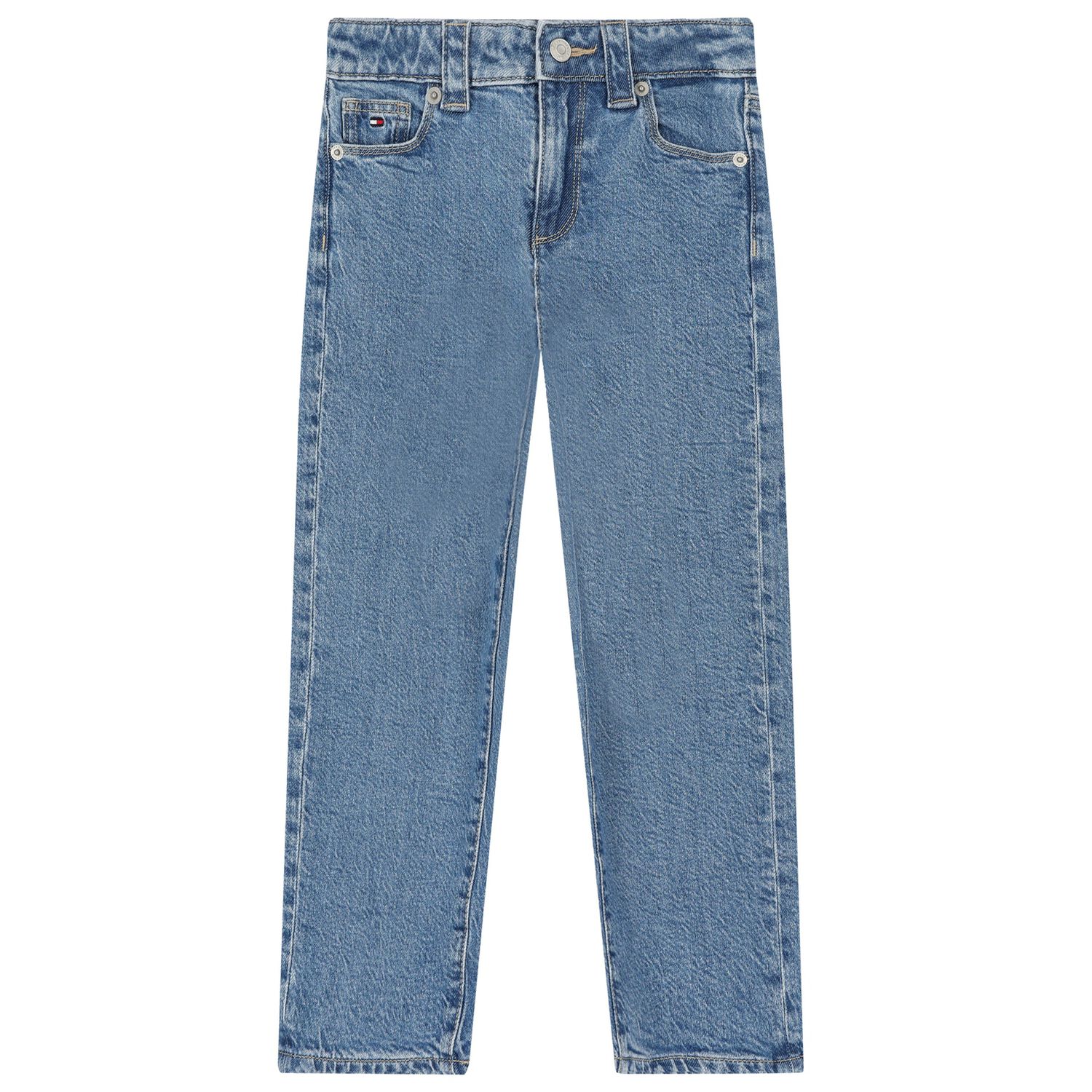 Girls Blue Logo Denim Jeans, 1, hi-res image number null