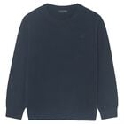 Boys Navy Blue Knitted Jumper, 3, hi-res