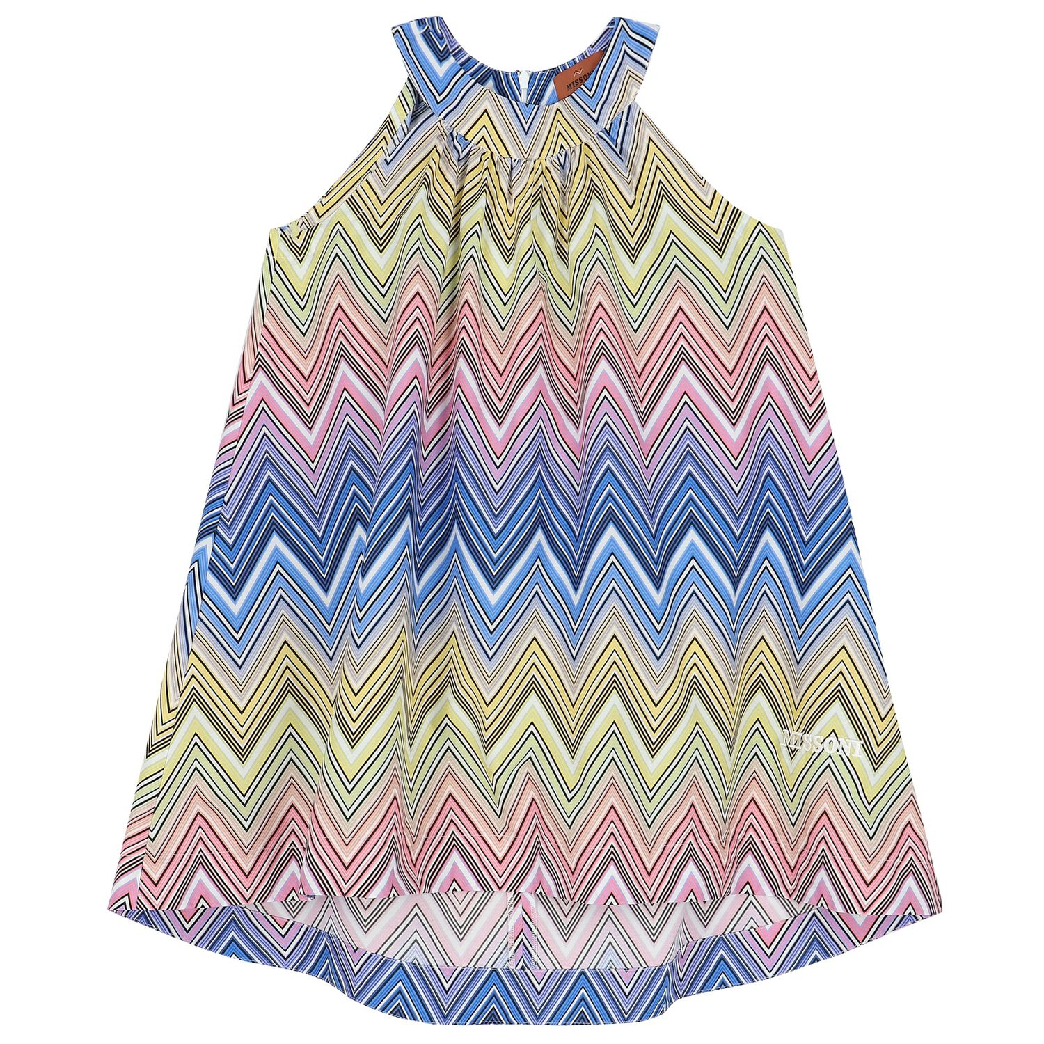 Girls Multi-Coloured Zigzag Dress, 1, hi-res