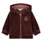 Younger Girls Burgundy Logo Tracksuit, 1, hi-res