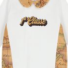 White & Beige Geo Map Babygrow Set, 2, hi-res