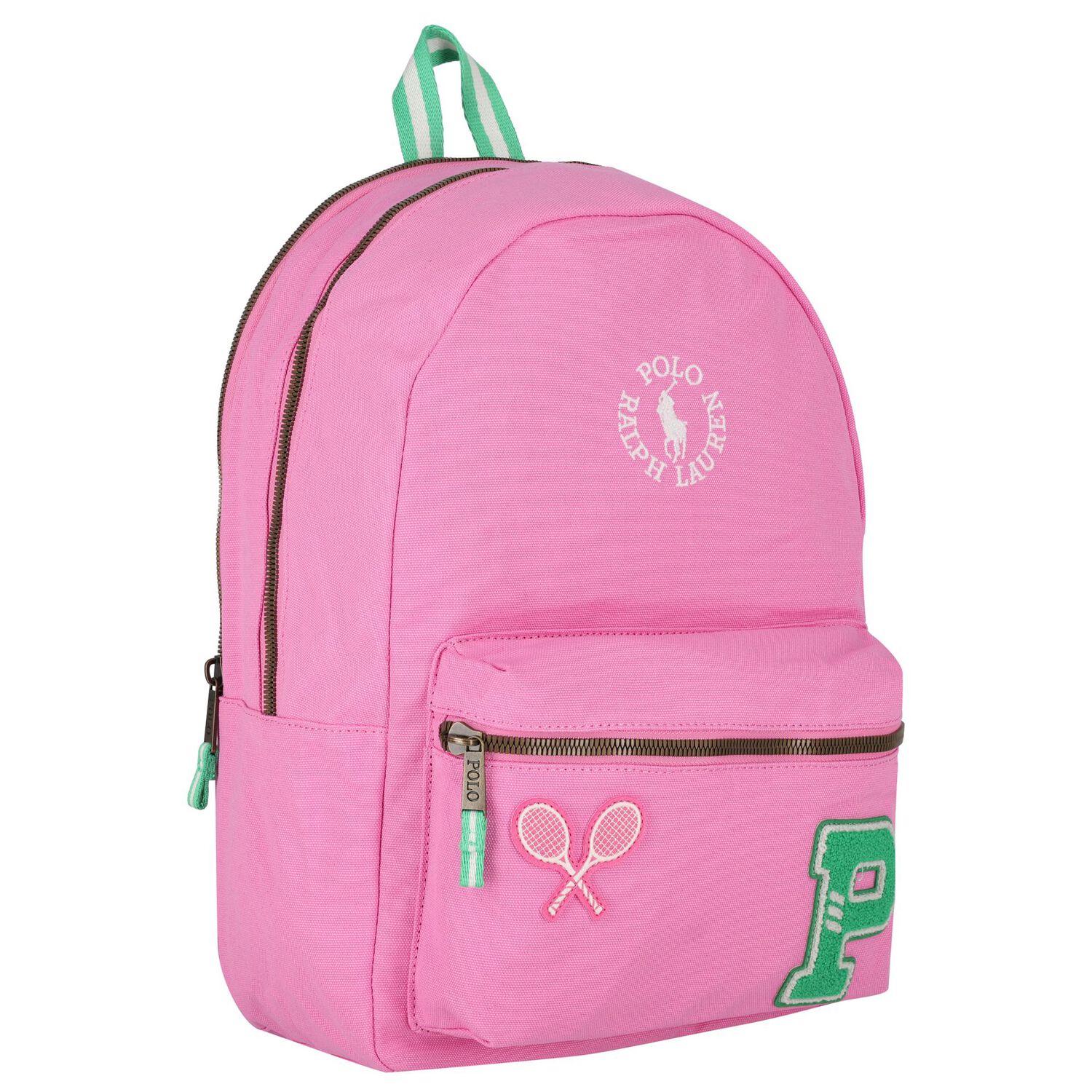 Girls Pink Logo Varsity Backpack ( 44cm ), 1, hi-res