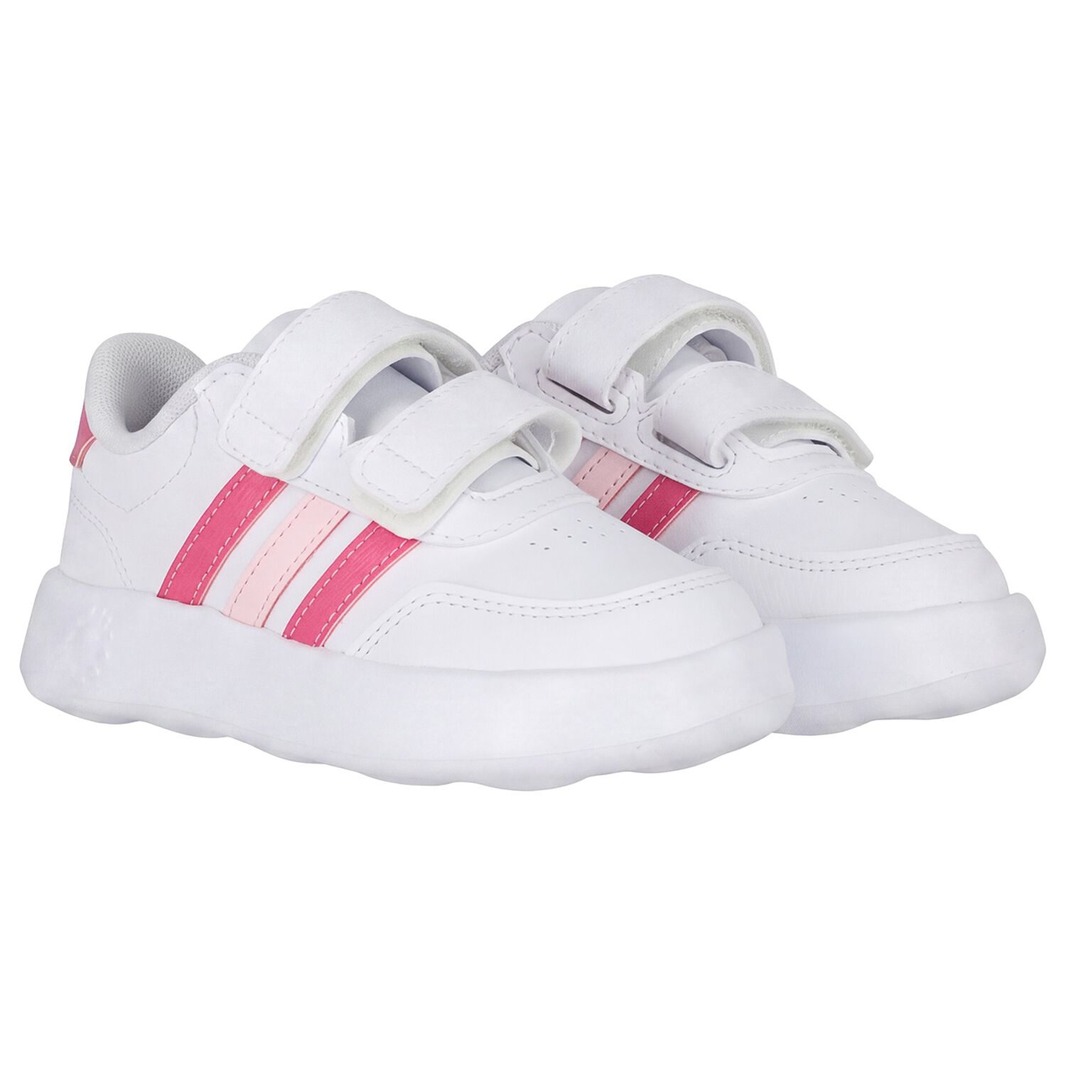 Girls White & Pink Breaknet 3.0 Trainers, 2, hi-res
