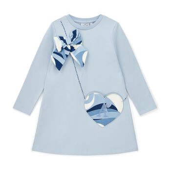 Girls Blue Swirl Dress