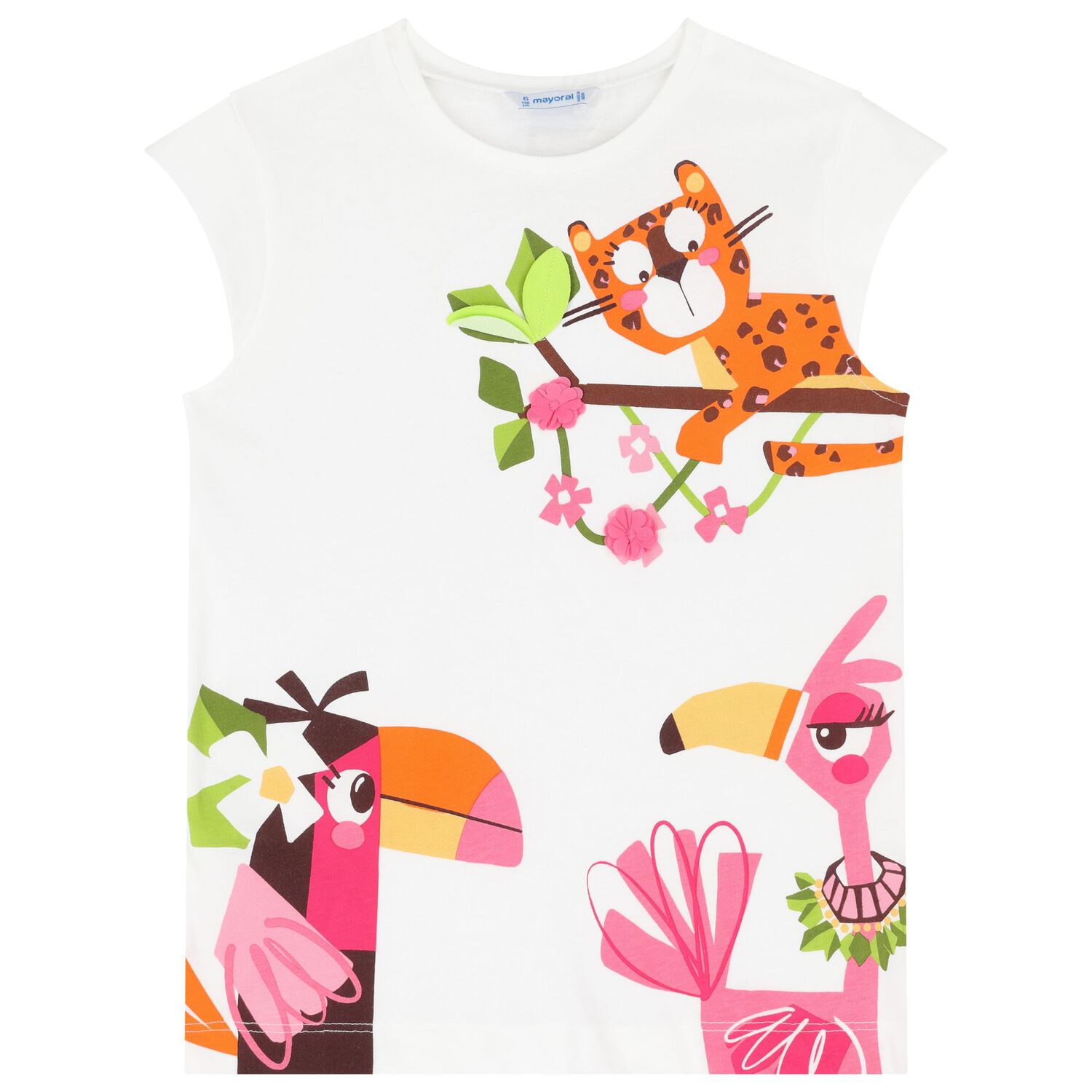 Girls White & Pink Leggings Set, 1, hi-res image number null