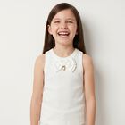 Girls White Bow Top, 1, hi-res