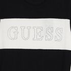 Girls Black & Ivory Logo Sweatshirt Dress, 1, hi-res