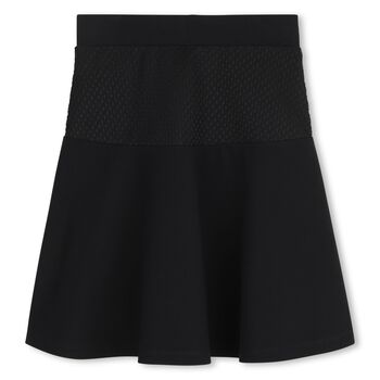 Girls Black Logo Skirt