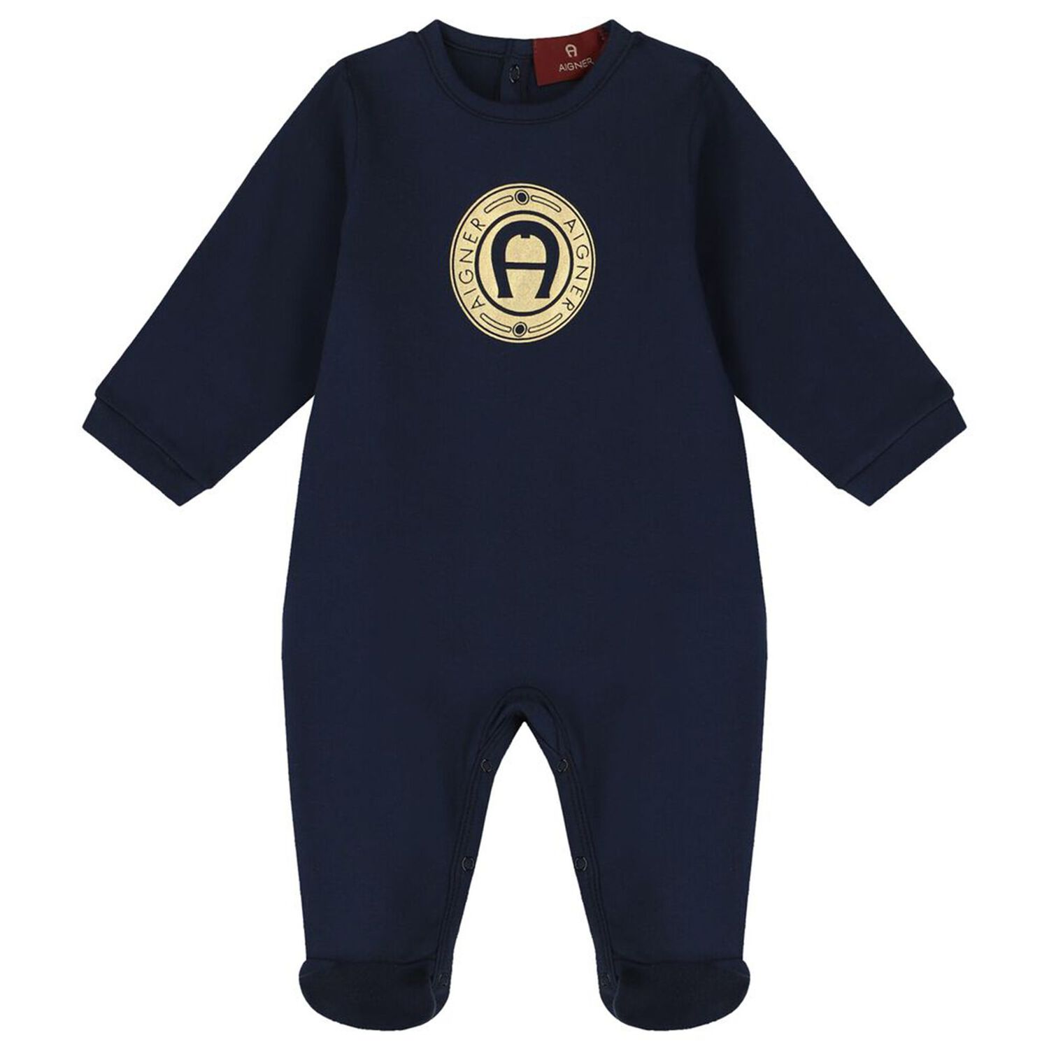Navy Blue & Gold Logo Babygrow Gift Set, 2, hi-res