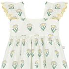 Younger Girls Ivory Daisy Dress Set, 1, hi-res