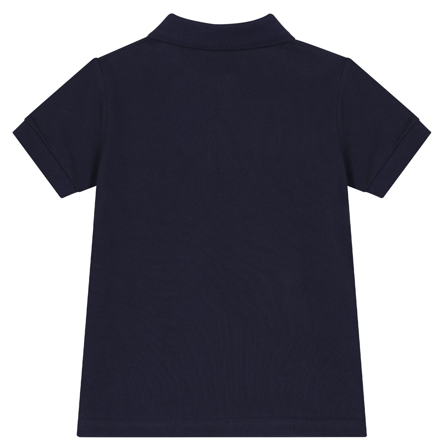 Boys Navy Cotton Logo Polo Shirt, 2, hi-res image number null