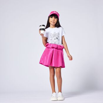 Girls Pink Logo Shorts