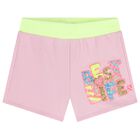 Girls Pink Embellished Shorts, 1, hi-res