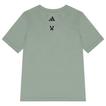 Boys Green Minecraft Logo T-Shirt