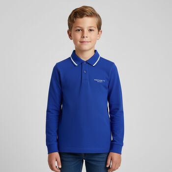 Boys Blue Logo Polo Shirt, 1 Boys Blue Logo Polo Shirt
