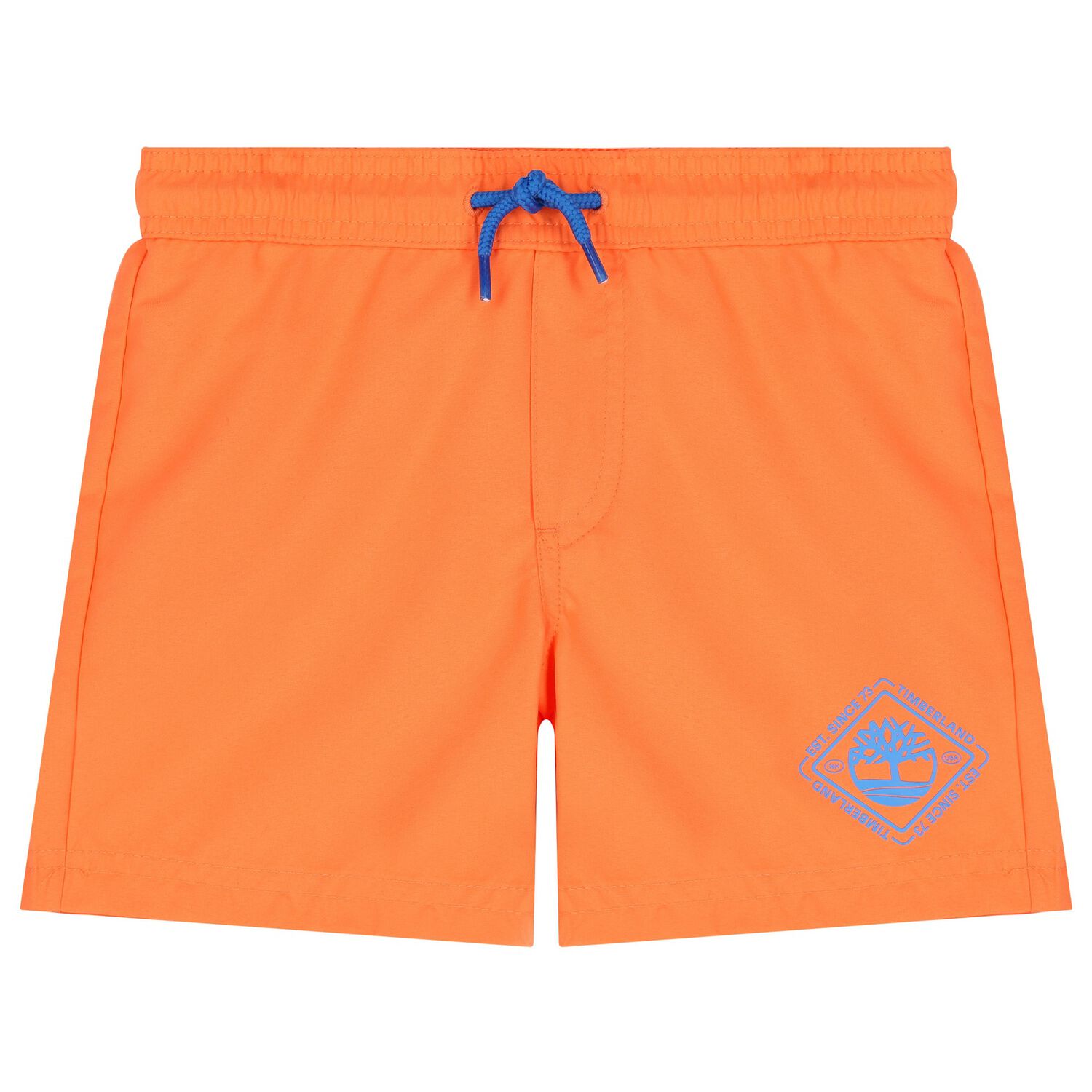 Boys Orange Logo Swim Shorts, 1, hi-res