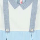 Baby Boys Blue & White Babygrow, 1, hi-res