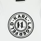 Girls White Logo Long Sleeve Top, 2, hi-res