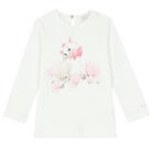 تيشيرت باللون الأبيض للبنات, 1, hi-res