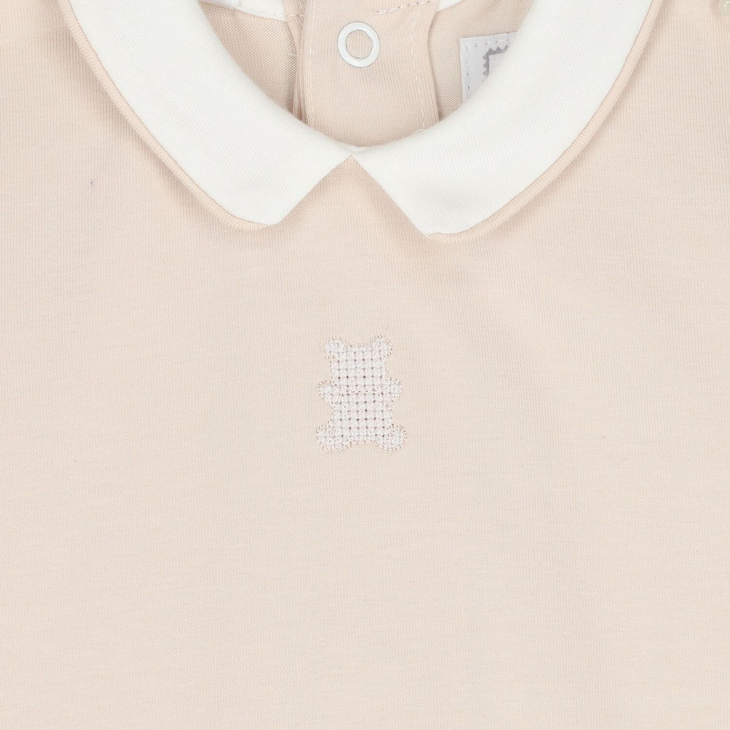 Baby Boys Beige Teddy Bear Babygrow Set, 2, hi-res