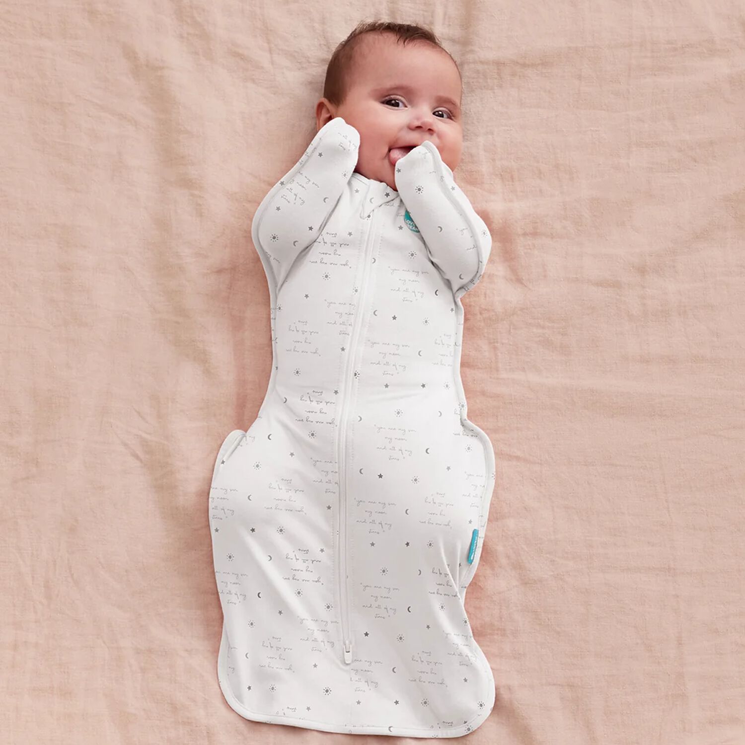 White & Grey Logo Baby Swaddle Up 0.2 TOG, 1, hi-res