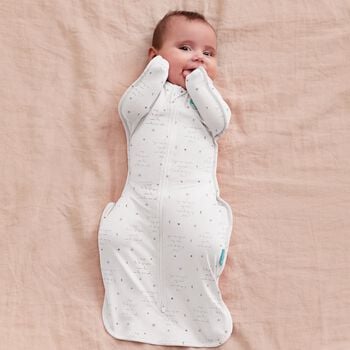 White & Grey Logo Baby Swaddle Up 0.2 TOG