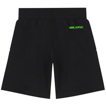 Boys Black Thunderbolt Logo Shorts